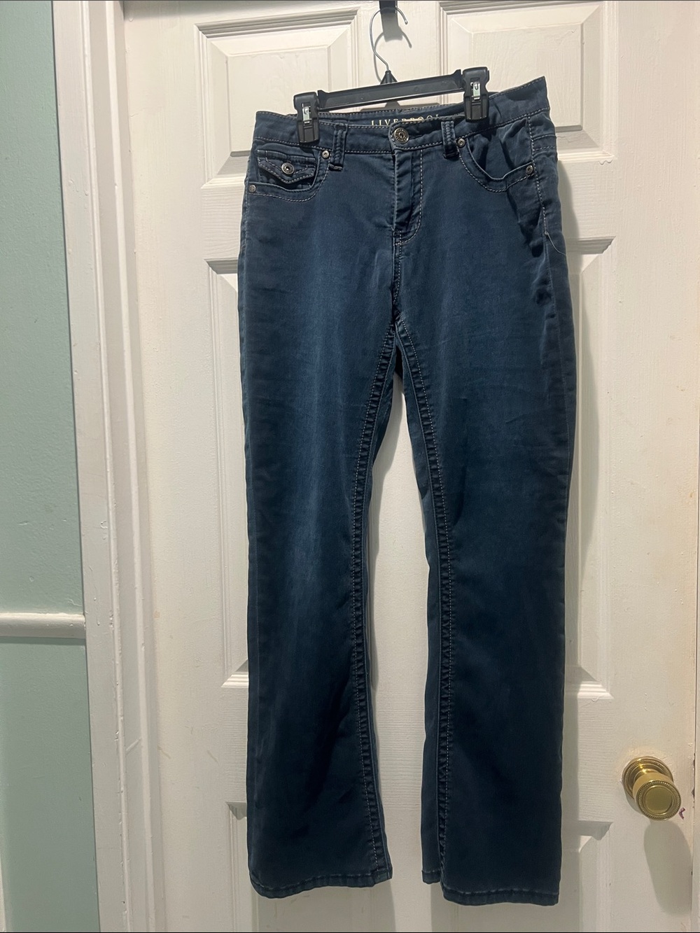 Liverpool Jeans Company blue inner waistband jeans with logo